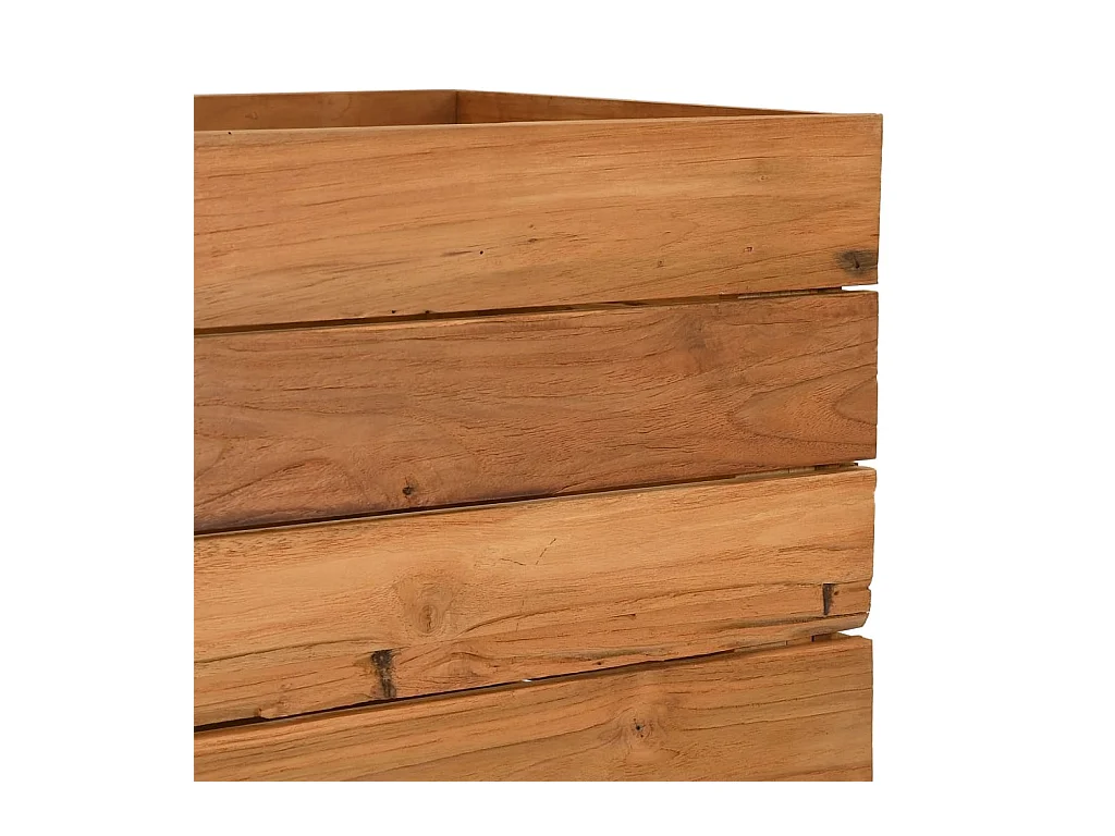 Lit surélevé 50x40x72 cm Bois massif de teck et acier