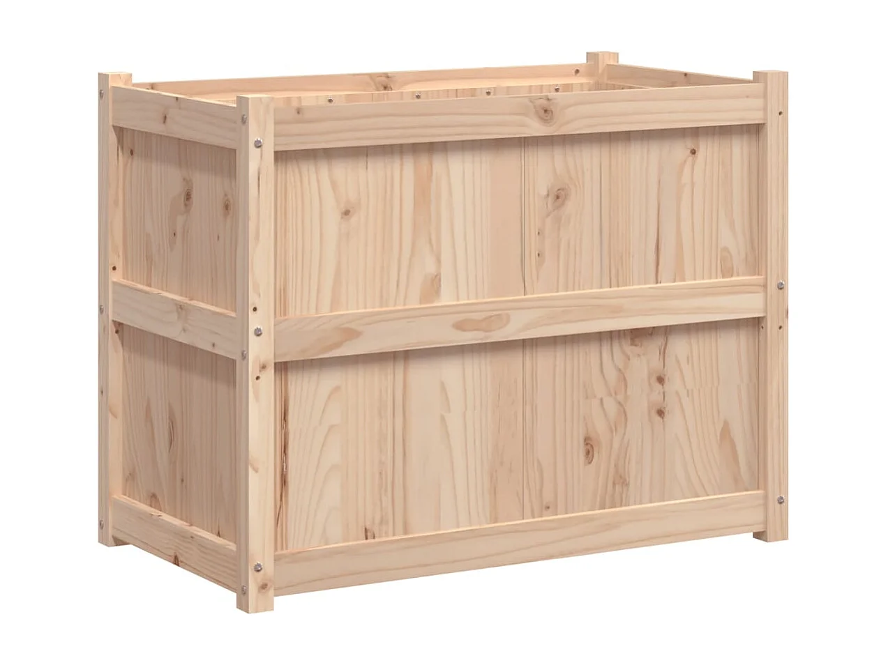 Jardinera de madera maciza de pino 90x50x70 cm