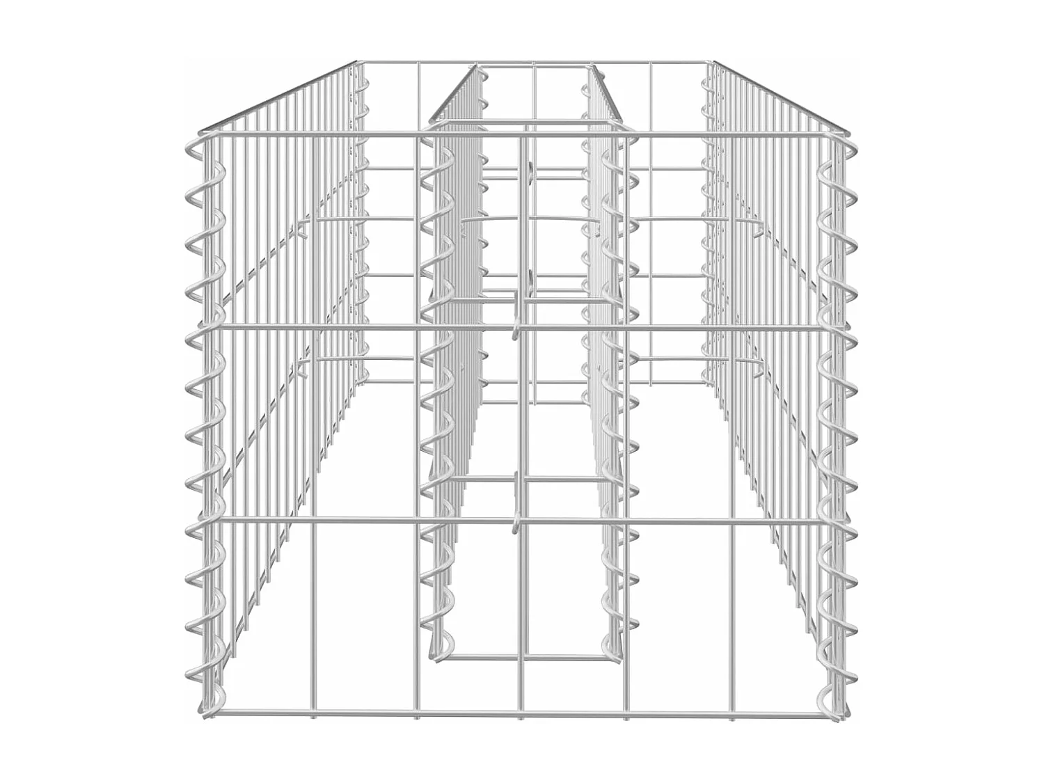 Lit surélevé à gabion Acier galvanisé 90x30x30 cm
