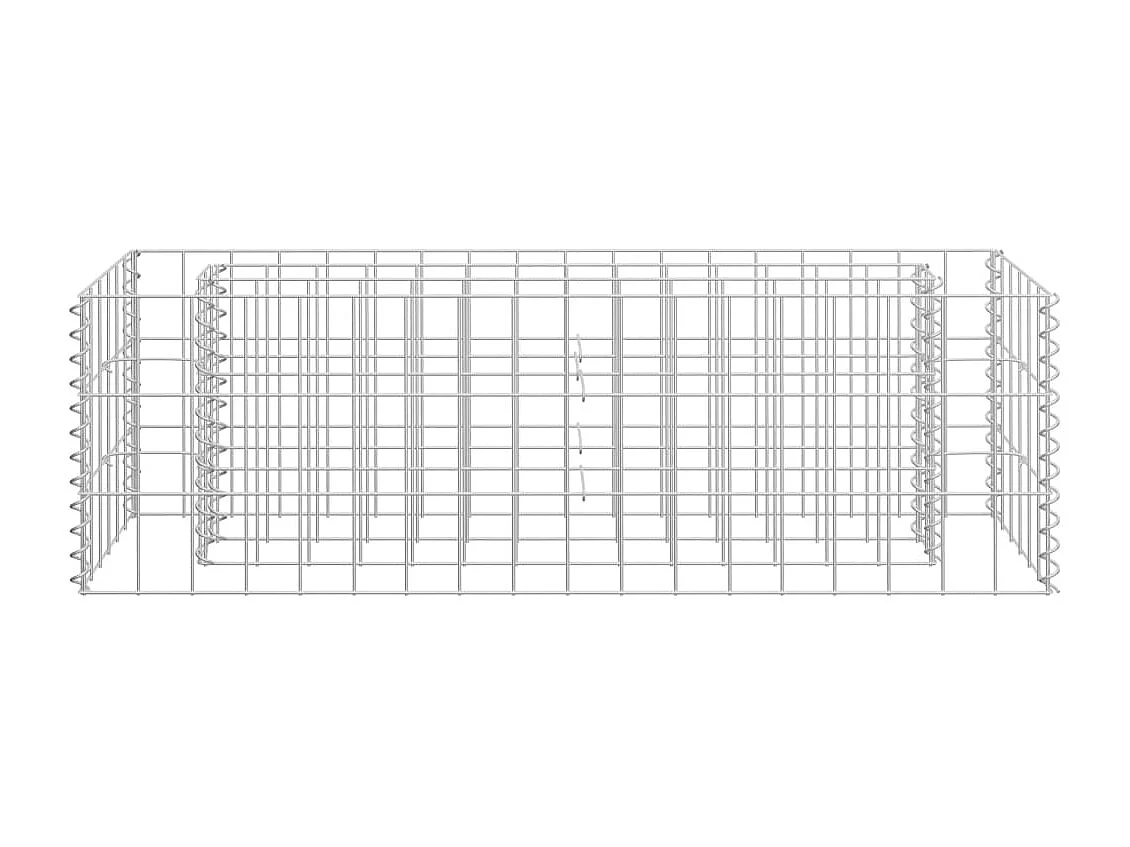 Lit surélevé à gabion Acier galvanisé 90x30x30 cm