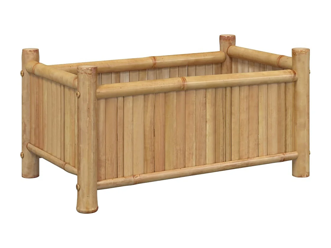 Jardinera de bambú 50x30x25 cm