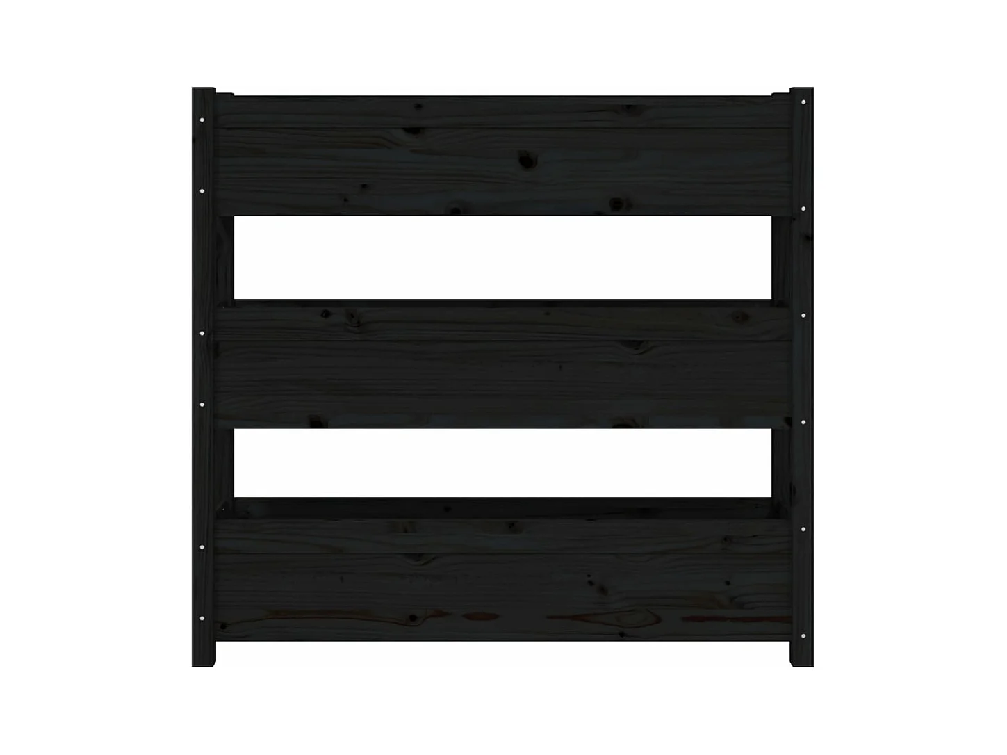 Jardinière Noir 112x25x104,5 cm Bois massif de pin