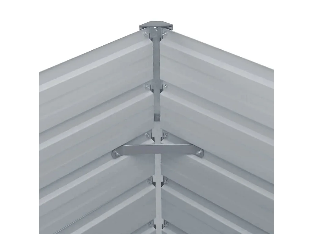 Jardinière 160 x 80 x 77 cm Gris Acier galvanisé