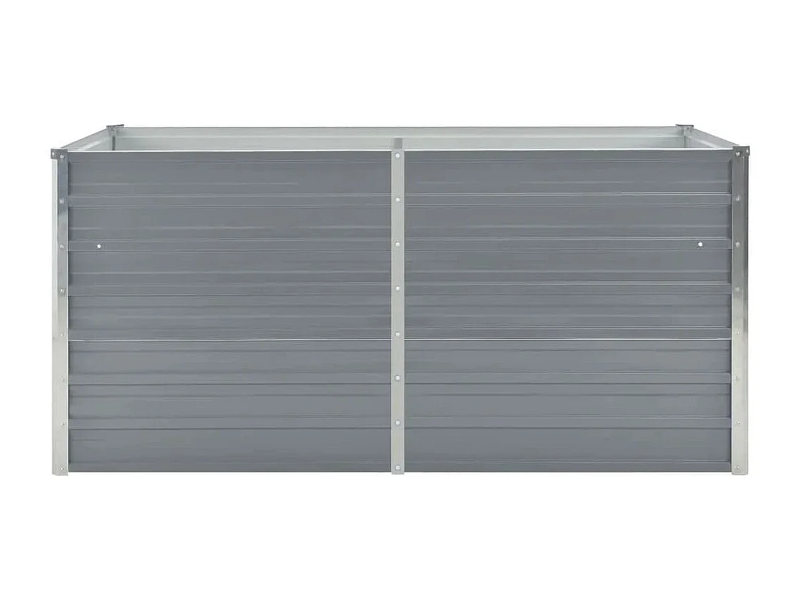 Canteiro de jardim elevado 160x80x77cm aço galvanizado cinzento
