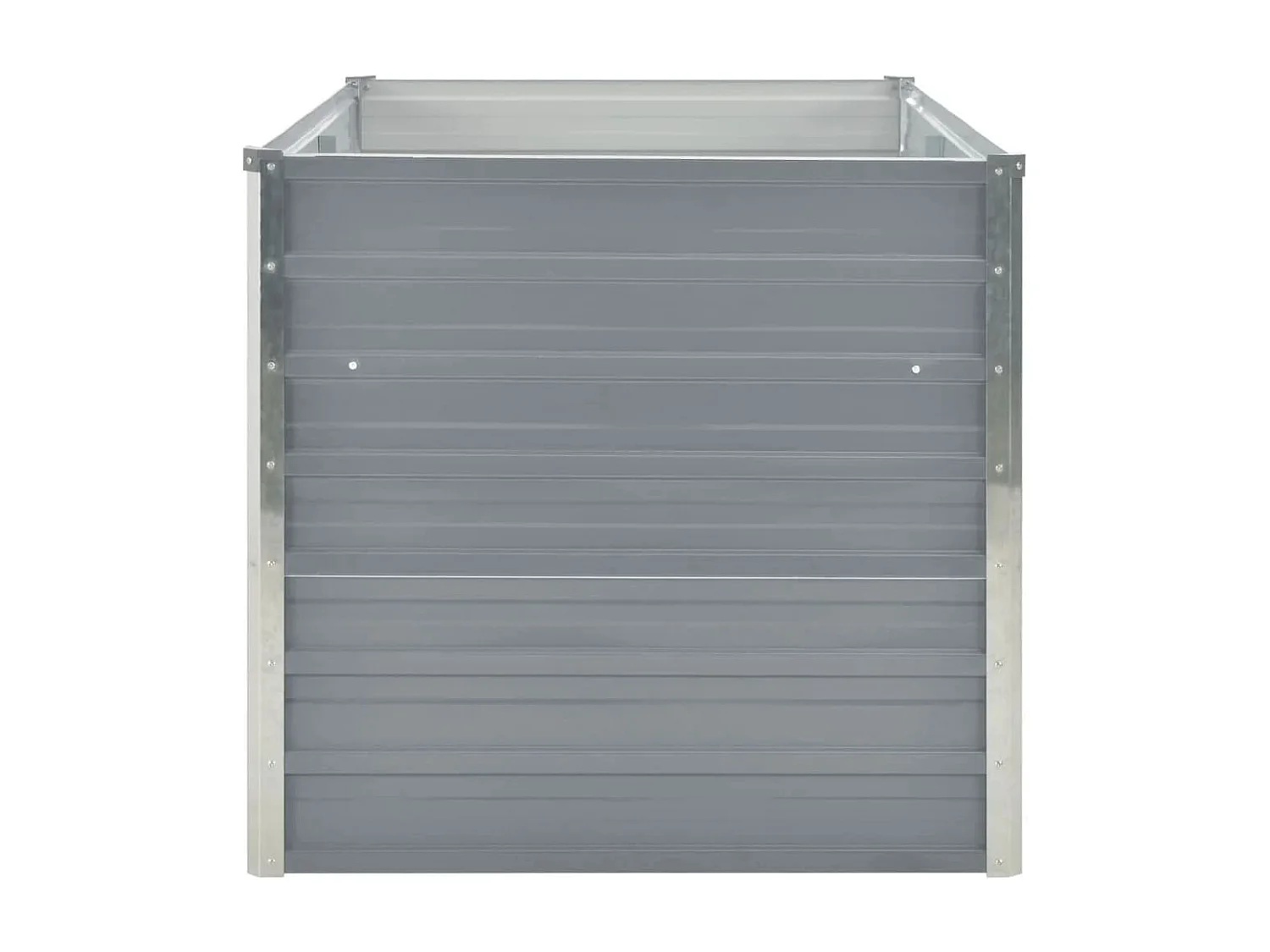 Canteiro de jardim elevado 160x80x77cm aço galvanizado cinzento
