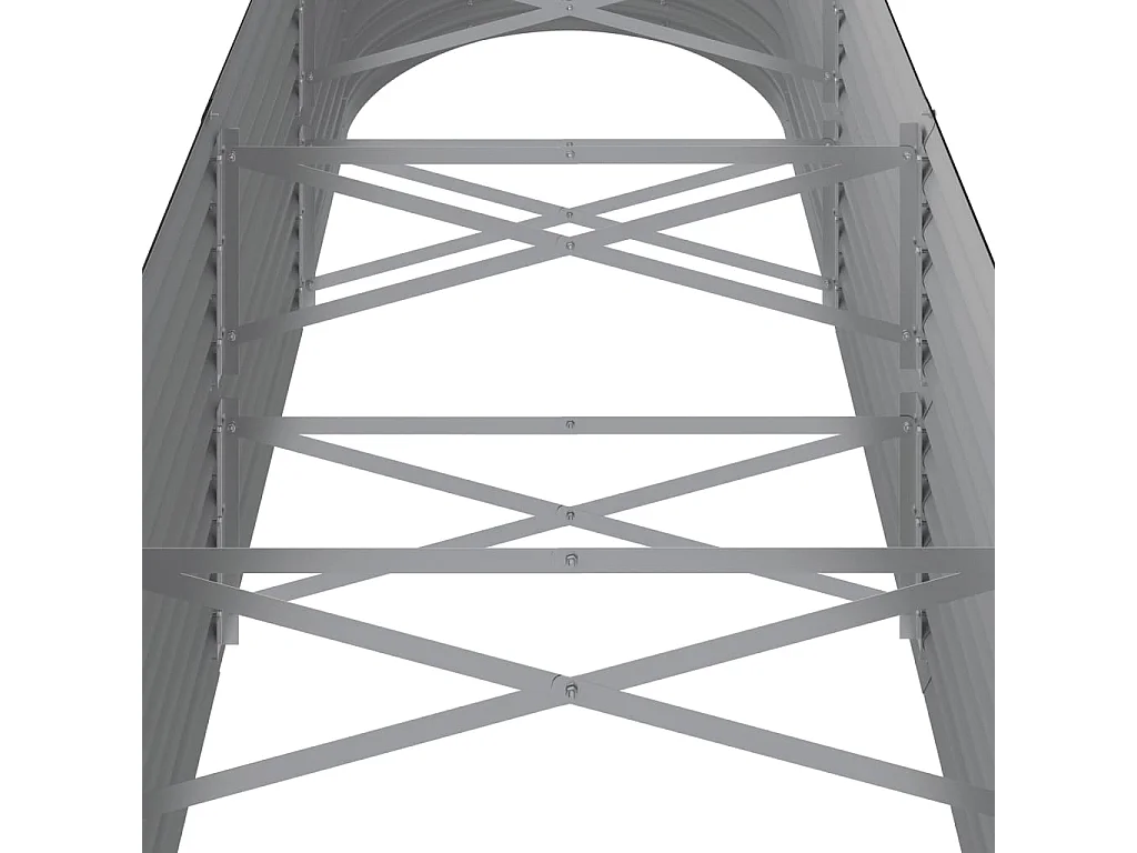 Jardinera arriate acero recubierto polvo antracita 296x80x68 cm