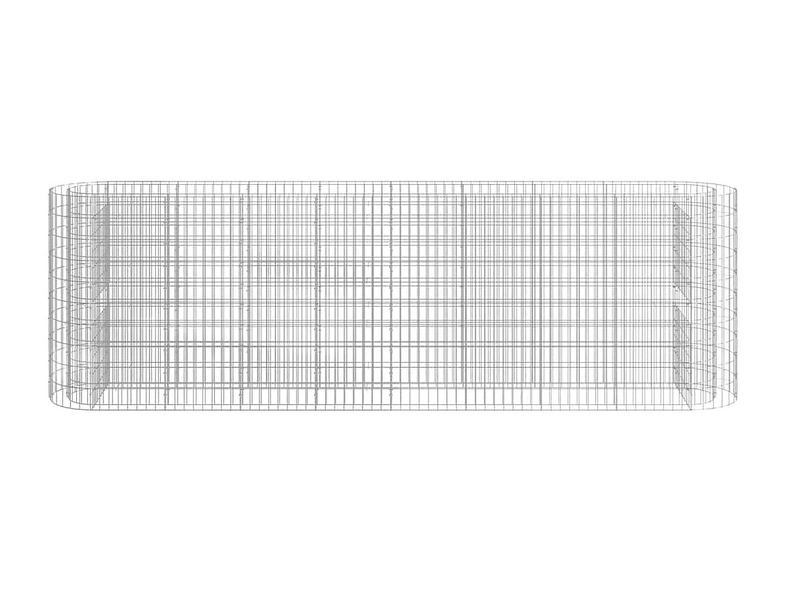 Lit surélevé à gabion Fer galvanisé 330x50x100 cm