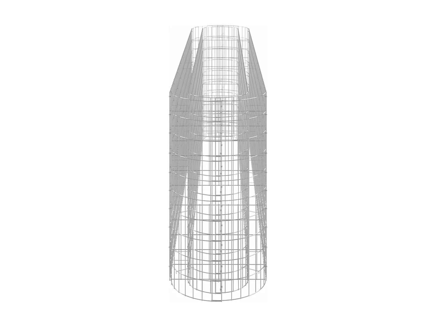 Lit surélevé à gabion Fer galvanisé 330x50x100 cm