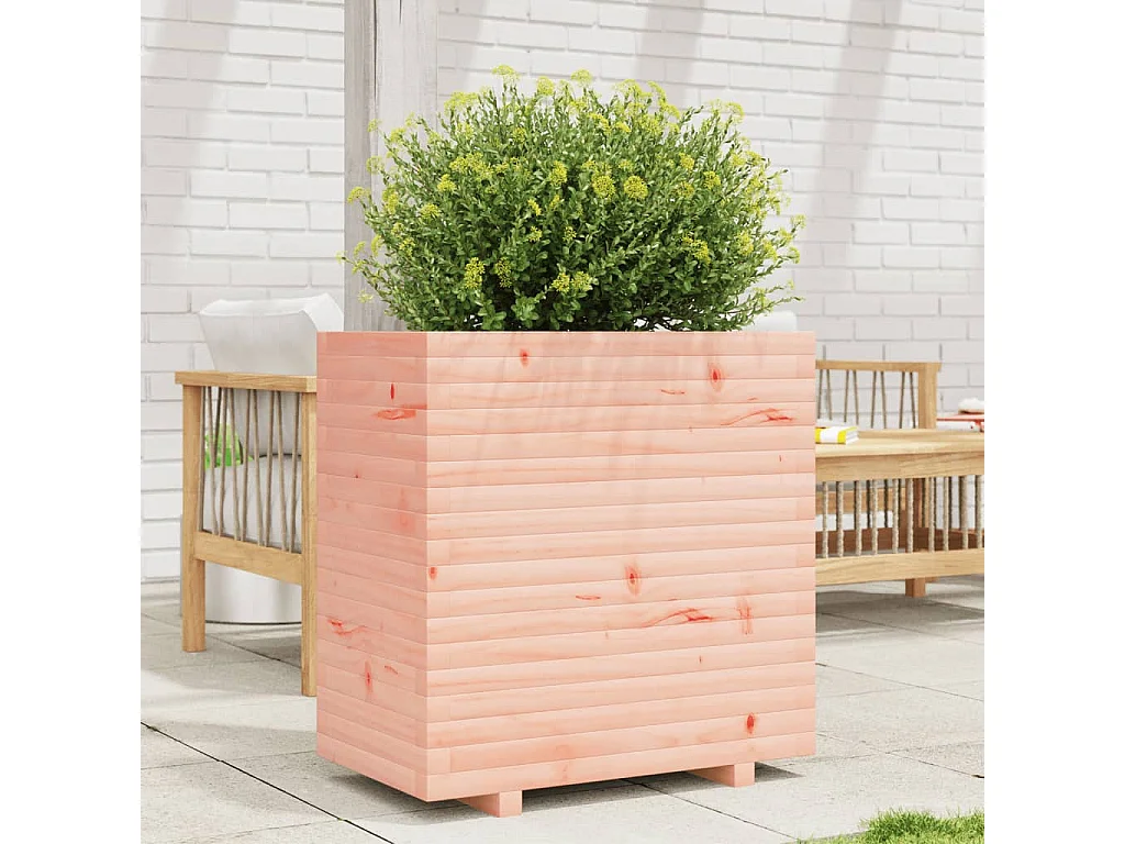 Vaso/floreira de jardim 70x40x72,5 cm madeira de douglas maciça