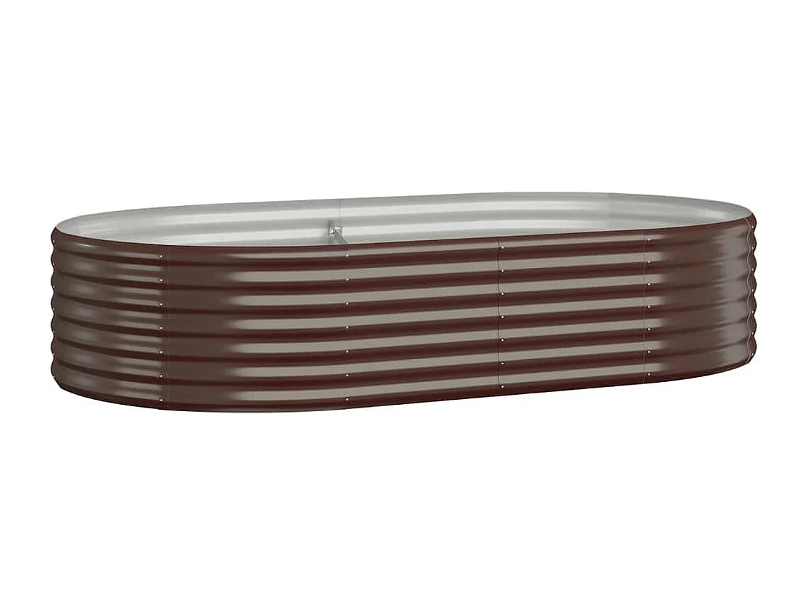 Lit surélevé de jardin Acier enduit de poudre marron