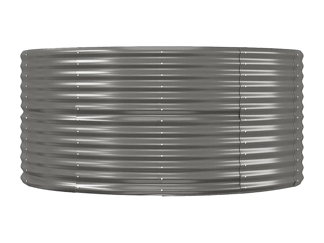 Lit surélevé de jardin Gris 212x140x68cm Acier enduit de poudre