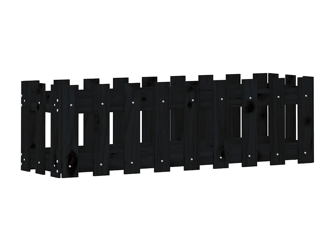 Lit surélevé de jardin design de clôture 100x30x30cm pin massif