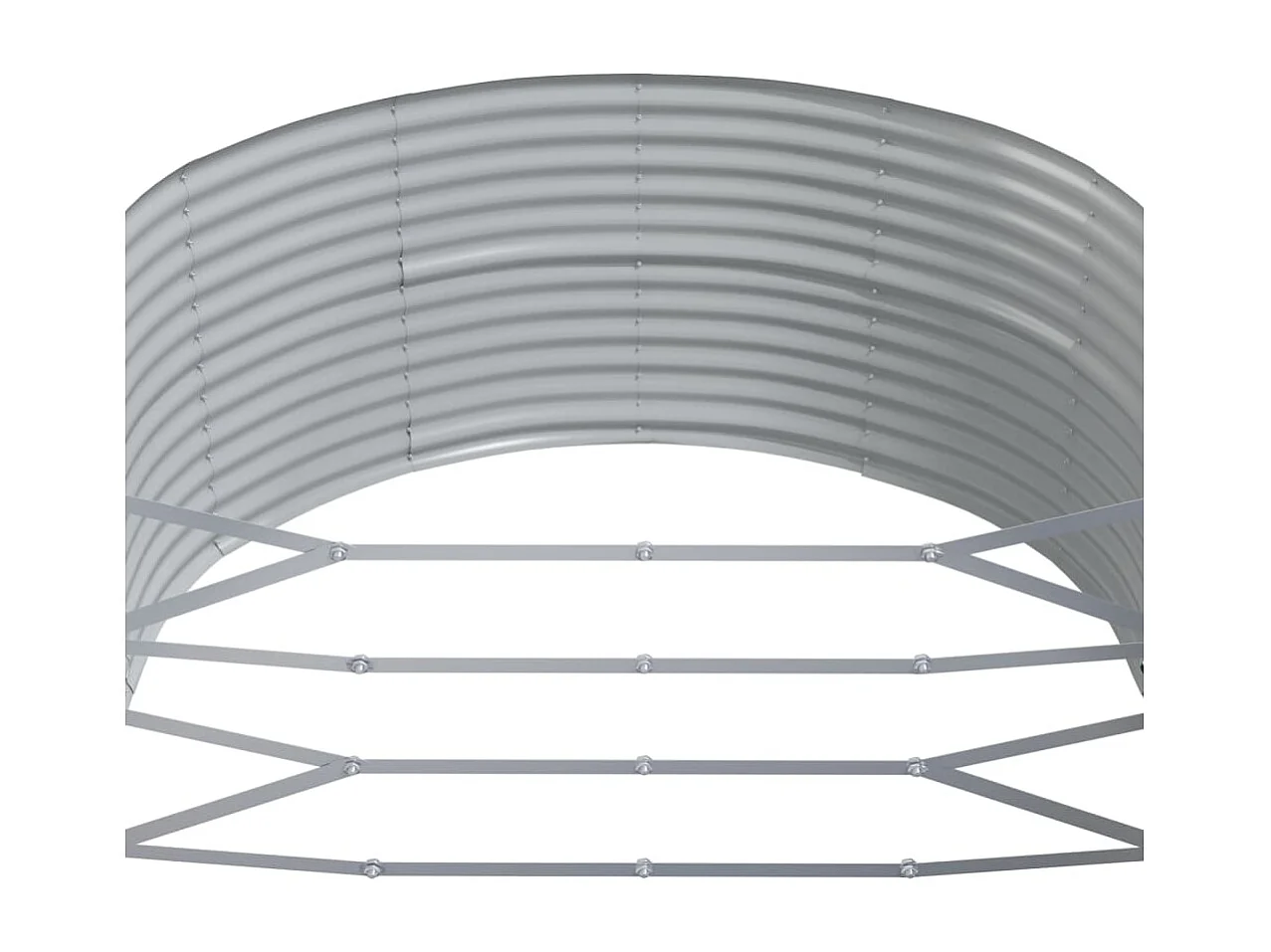 Jardinera arriate acero recubrimiento polvo verde 291x140x68 cm