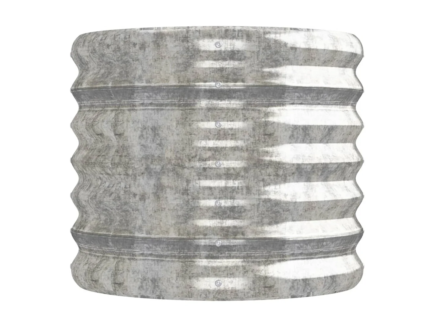 Jardinera arriate acero recubrimiento polvo plata 152x40x36 cm