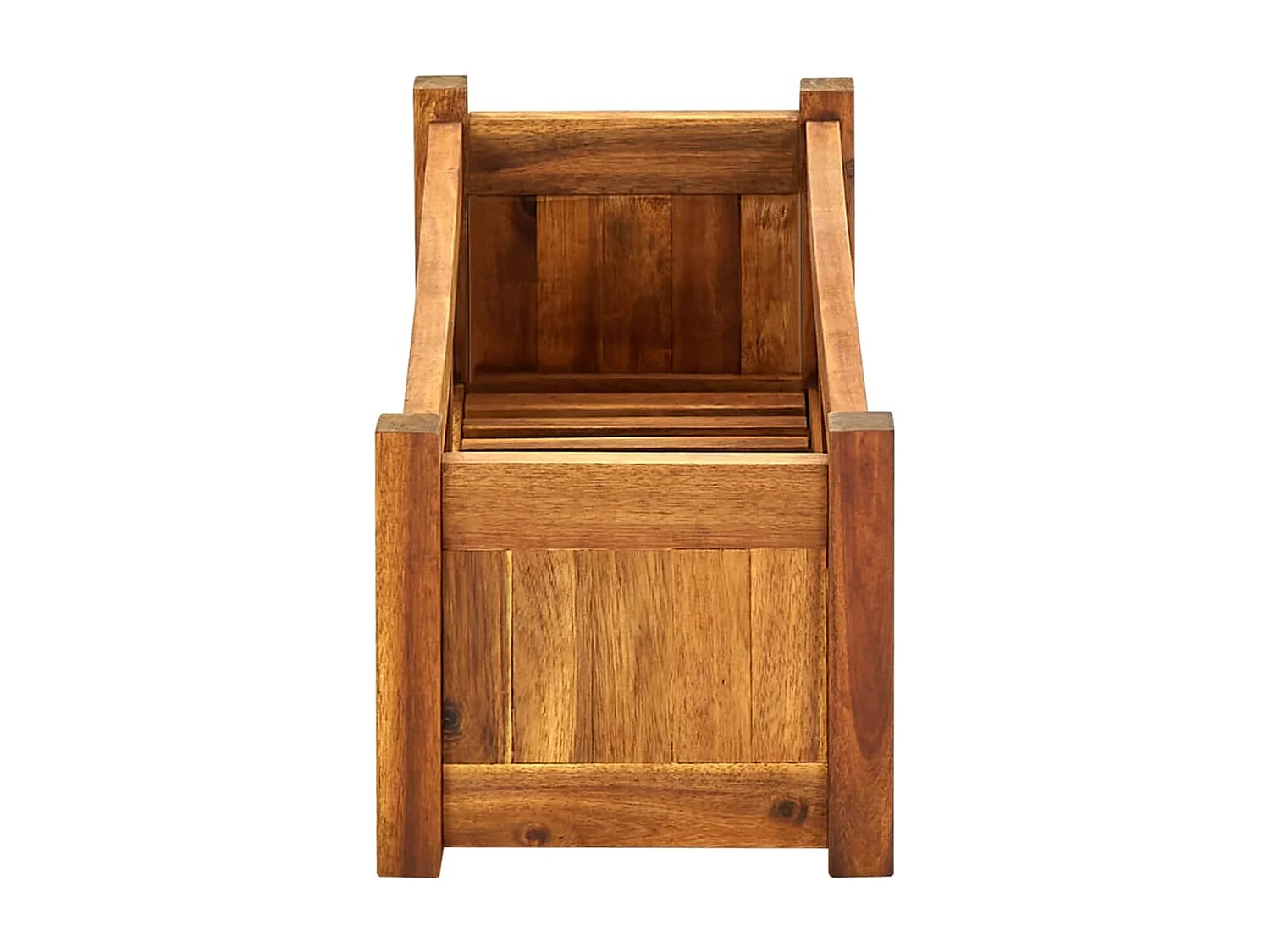 Arriate de madera de acacia 76x27,6x25 cm