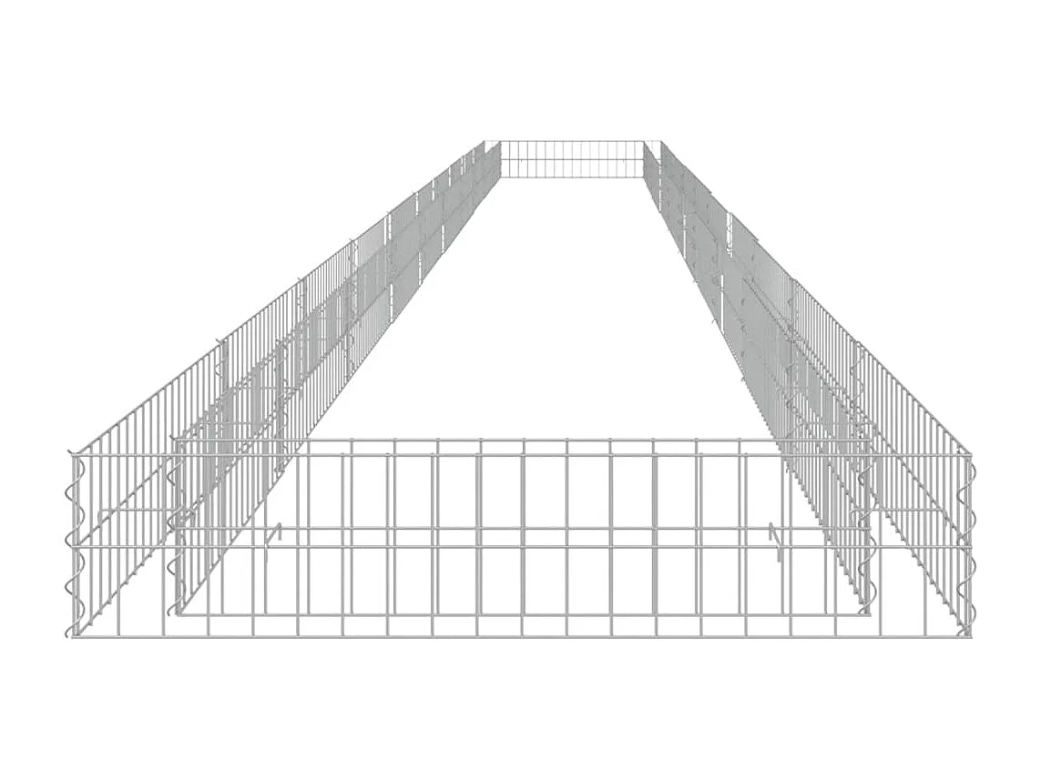 Lit surélevé à gabion Acier galvanisé 1000x100x20 cm