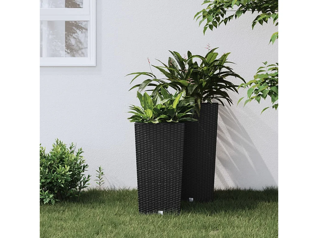 Vaso com interior removível 11/26,5 L vime PP antracite