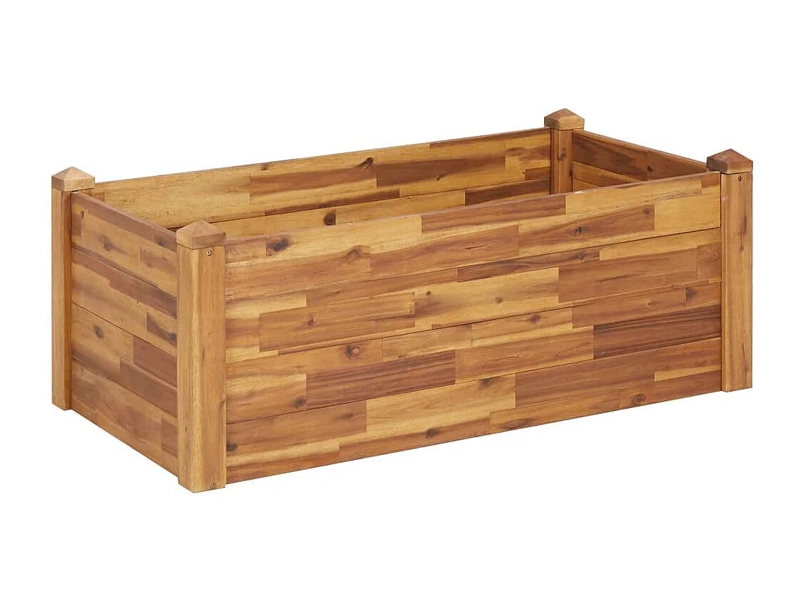 Arriate de madera maciza de acacia 110x60x44 cm