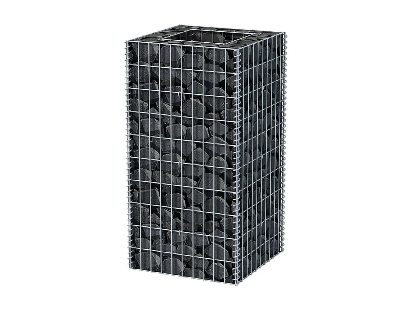 Lit surélevé à gabion Acier 50x50x100 cm