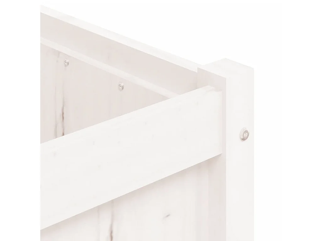 Vaso/floreira de jardim 150x50x50cm madeira pinho maciça branco