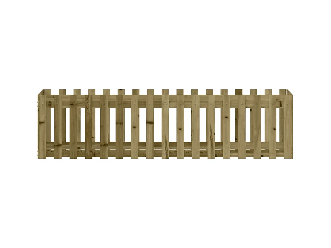 Arriate elevado jardín valla madera impregnada pino 200x50x50cm