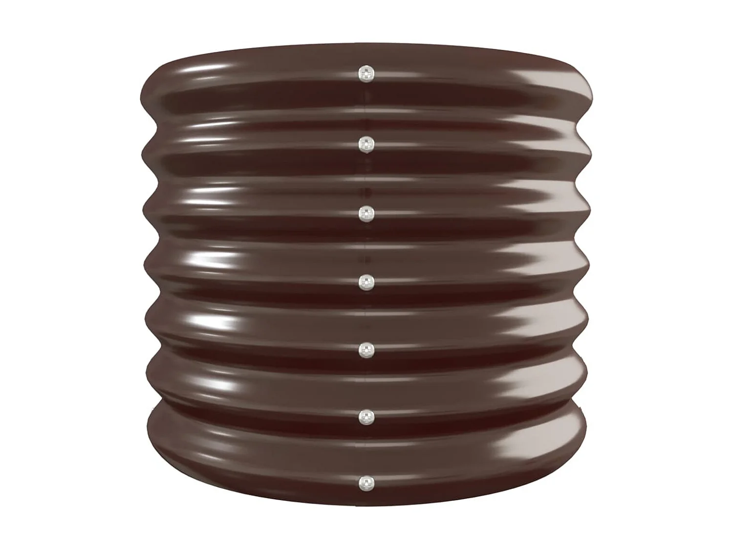 Canteiro elevado jardim 260x40x36cm aço revestido a pó castanho