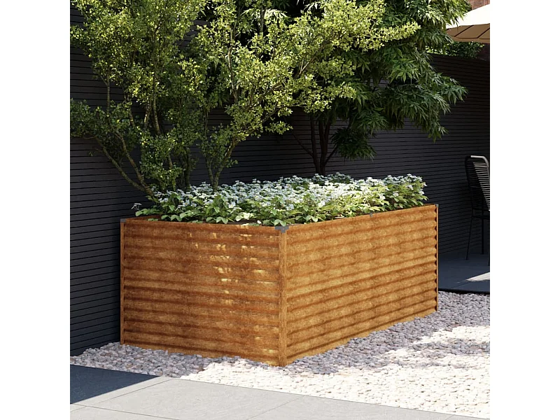Jardinera de acero corten 196x100x69 cm