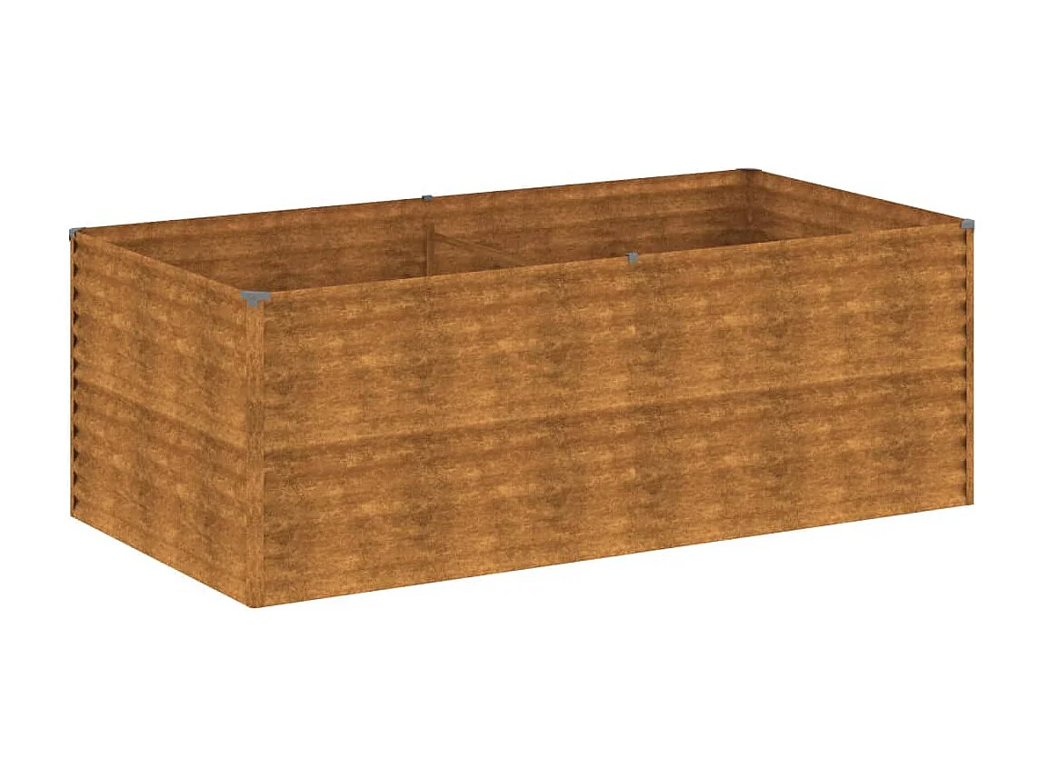 Lit surélevé de jardin 196x100x69 cm acier corten