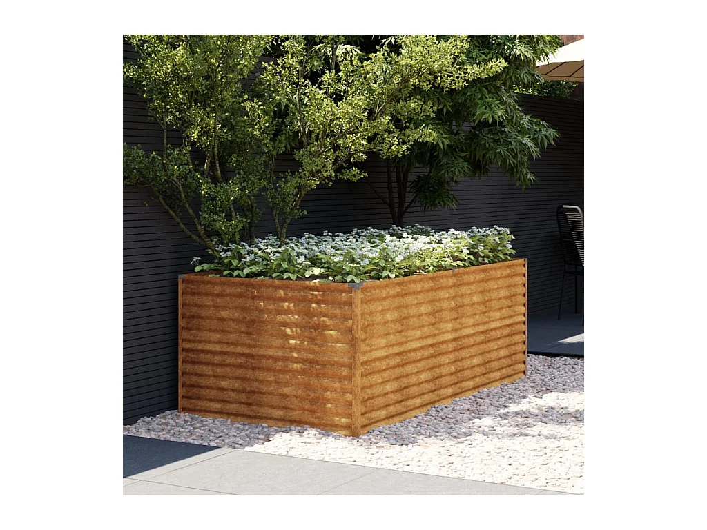 Jardinera de acero corten 196x100x69 cm