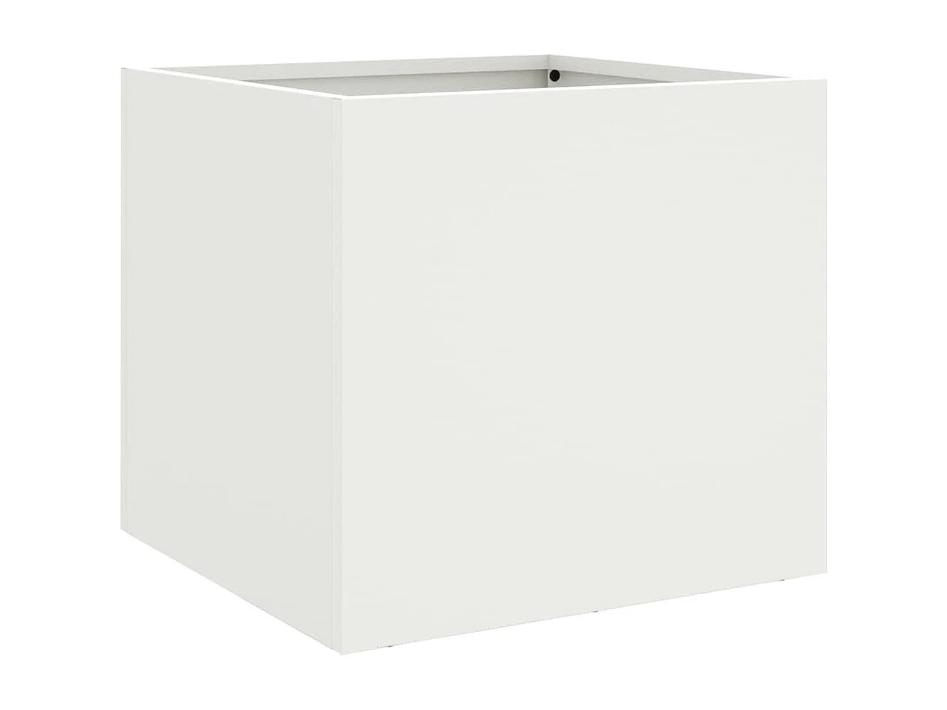 Vasos/floreiras 2 peças 32x30x29 cm aço laminado a frio branco