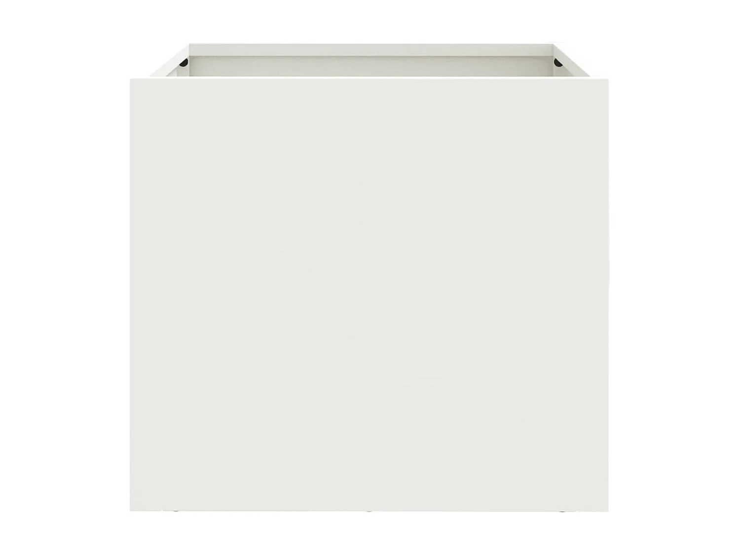 Vasos/floreiras 2 peças 32x30x29 cm aço laminado a frio branco