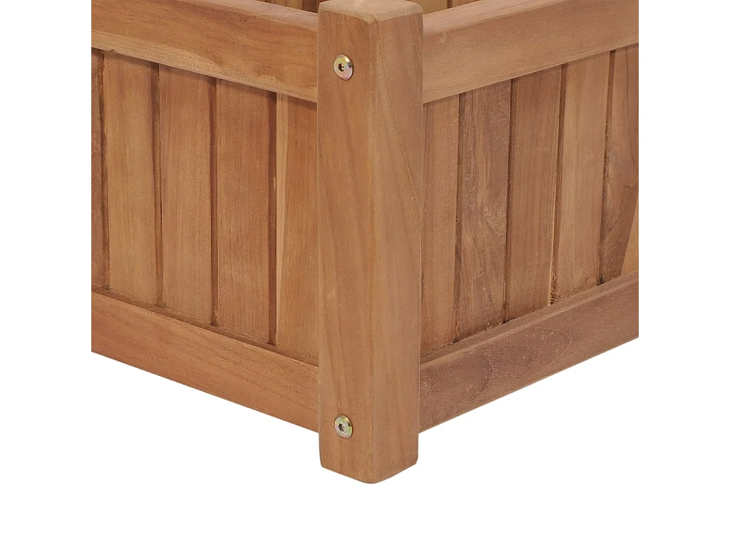 Arriate de madera maciza de teca 200x30x25 cm