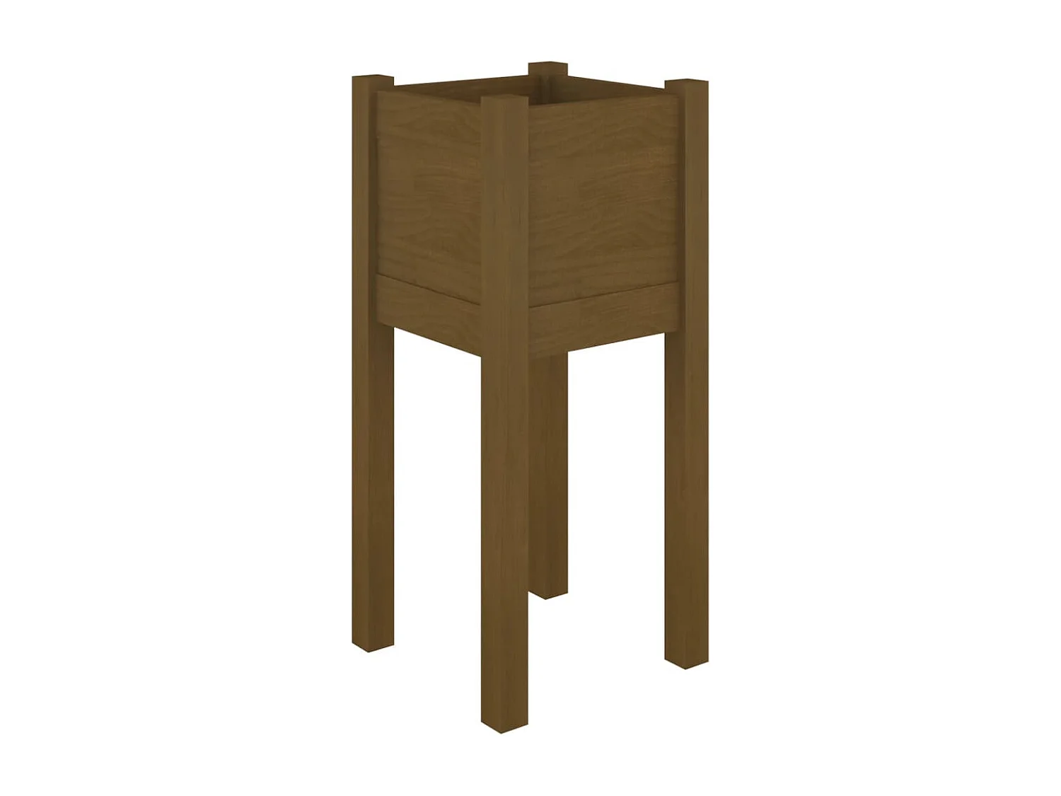 Jardinières d'extérieur 2 pièces Marron miel 31x31x70cm Pin massif