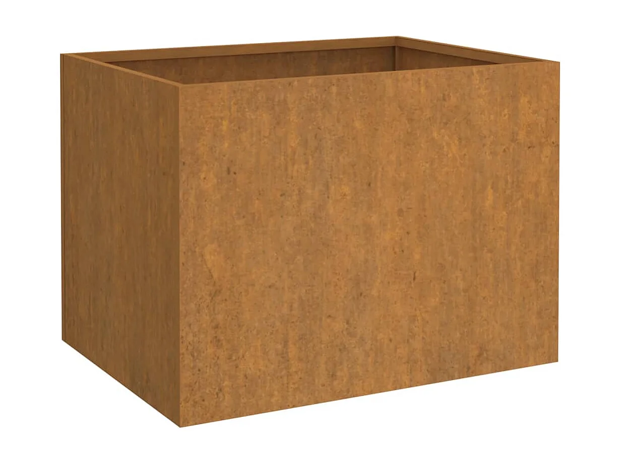 Vaso/floreira 62x47x46 cm aço corten