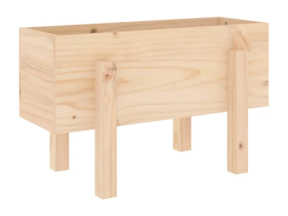 Jardinière 62x30x38 cm bois massif de pin