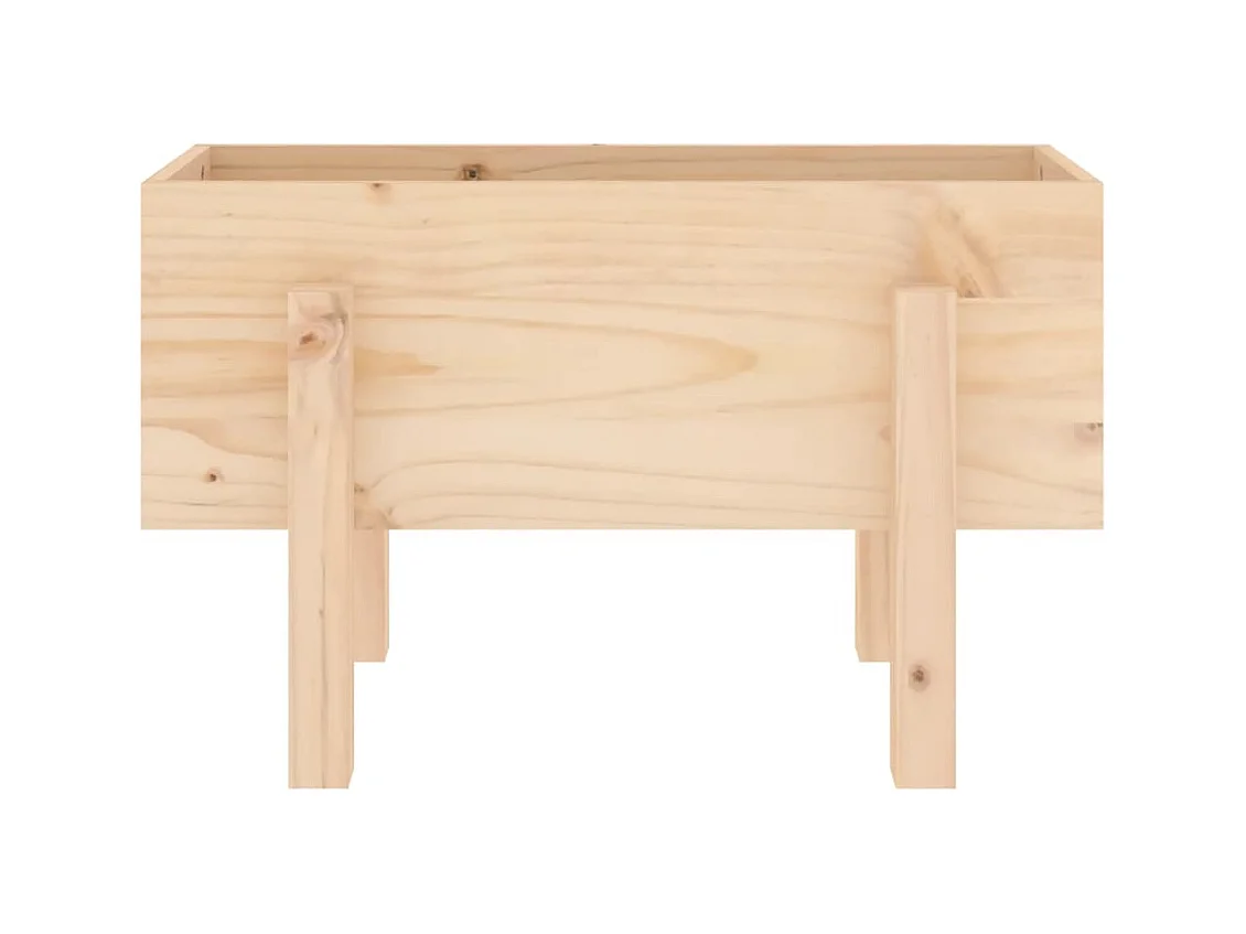 Jardinera madera maciza de pino 62x30x38 cm