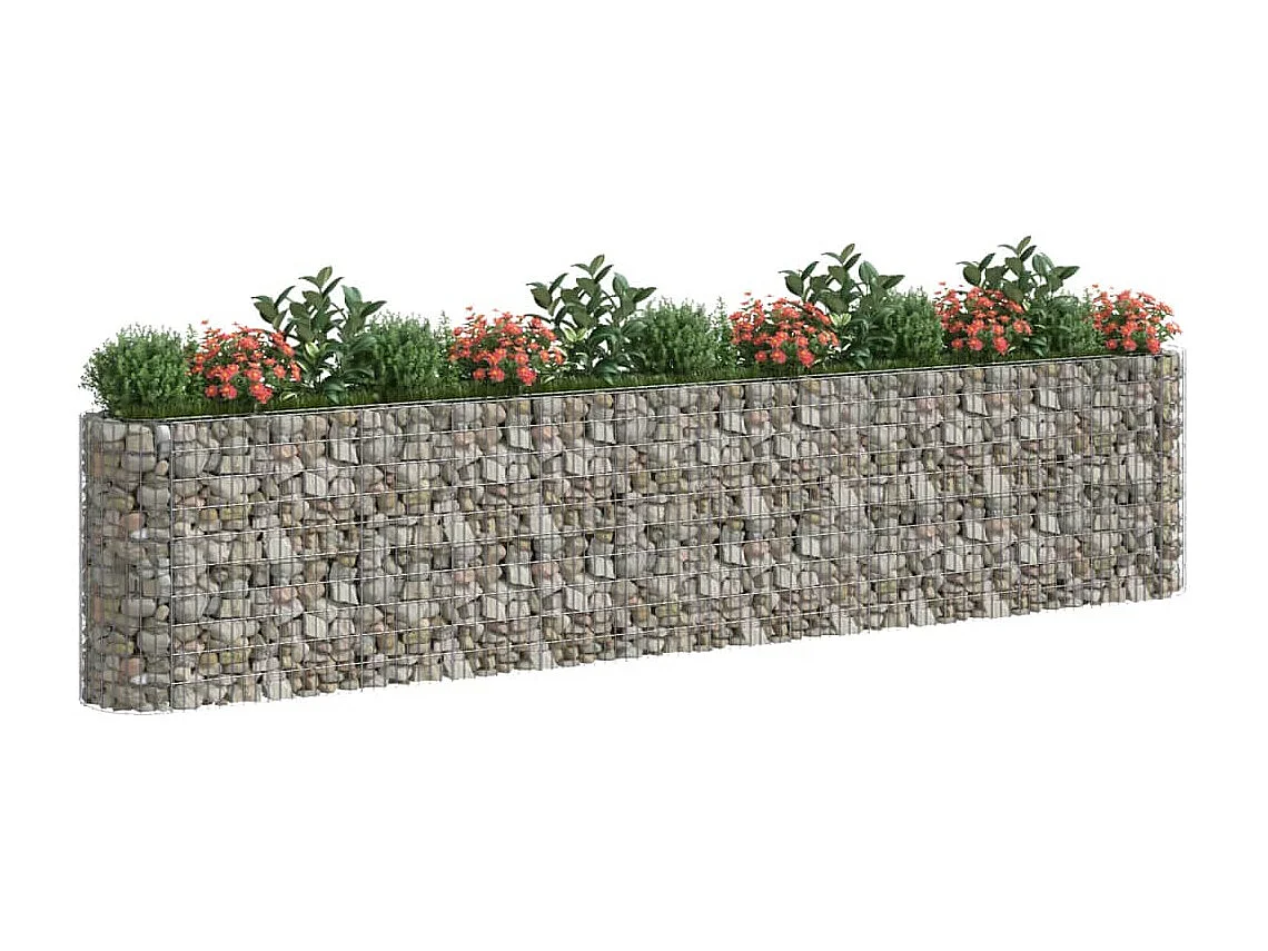 Arriate de gaviones de hierro galvanizado 470x50x100 cm
