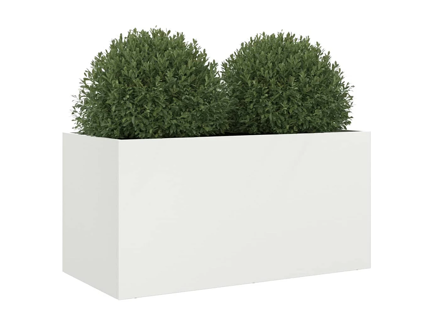 Vaso/floreira 62x30x29 cm aço laminado a frio branco