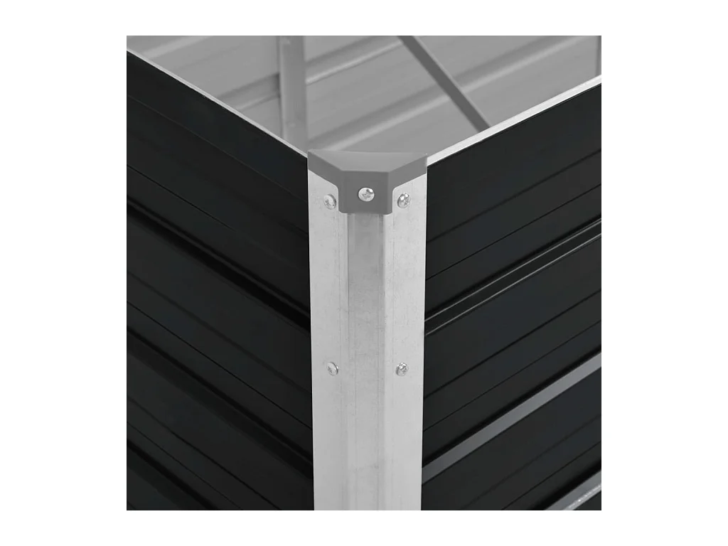 Lit surélevé de jardin Anthracite 100x40x77 cm Acier galvanisé