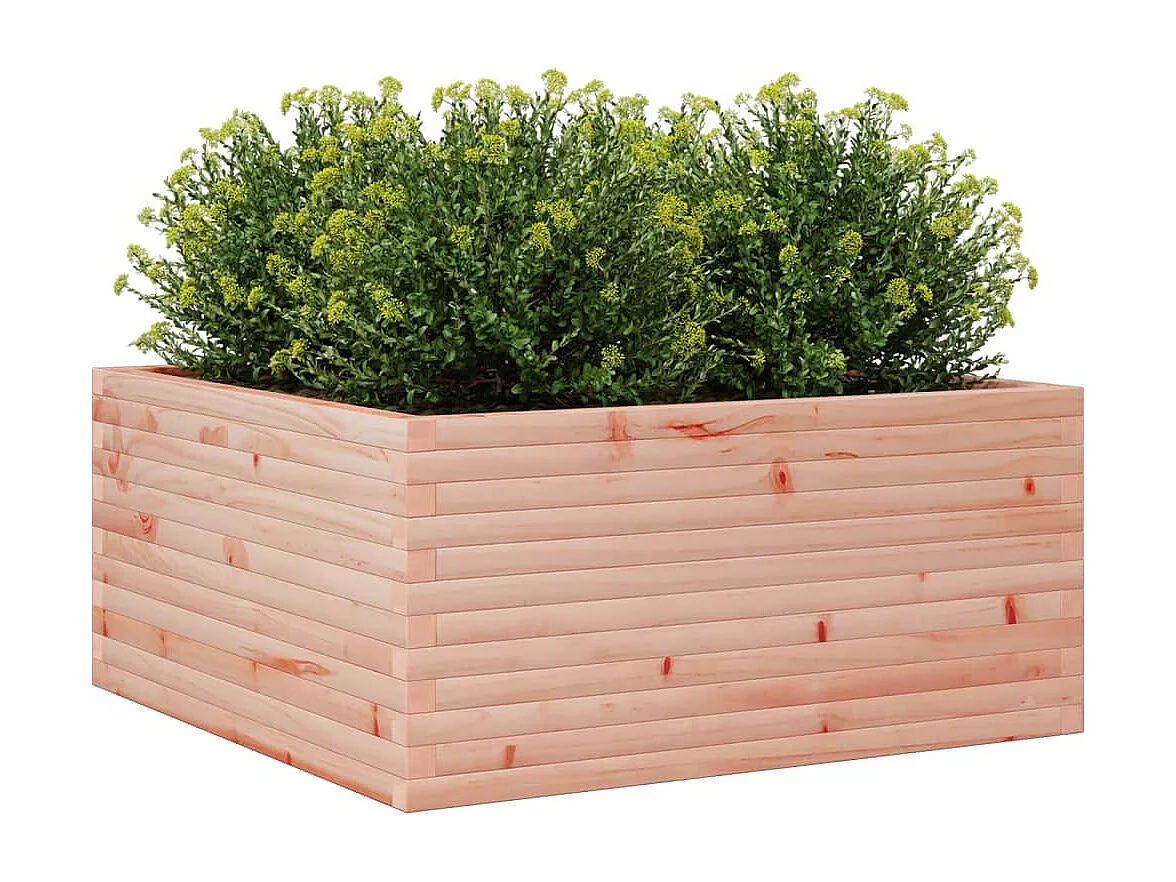 Jardinera madera maciza de abeto Douglas 100x100x46 cm