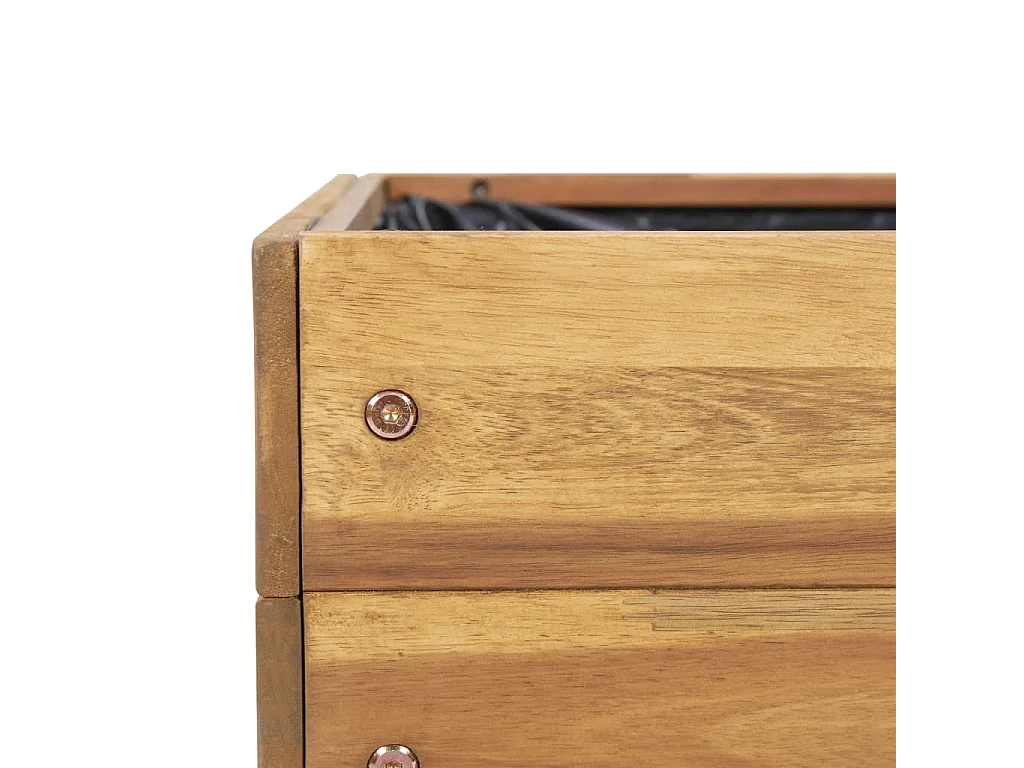 Jardinera elevada de madera maciza de acacia 50x40x45 cm