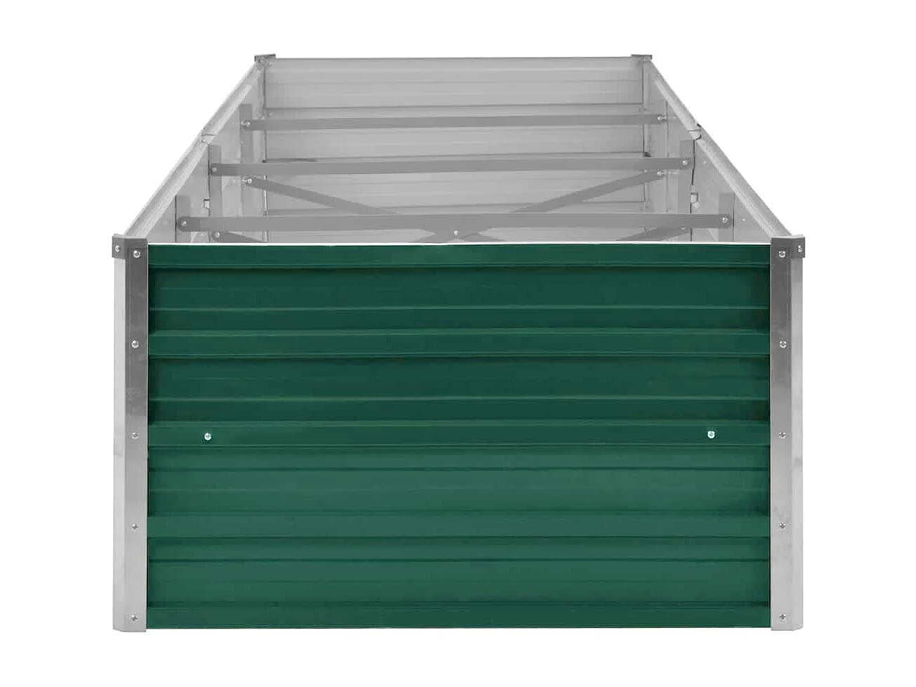 Lit surélevé de jardin Acier galvanisé 320x80x45 cm Vert