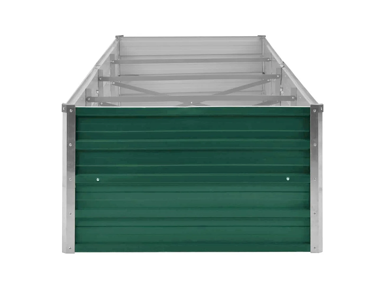 Lit surélevé de jardin Acier galvanisé 320x80x45 cm Vert