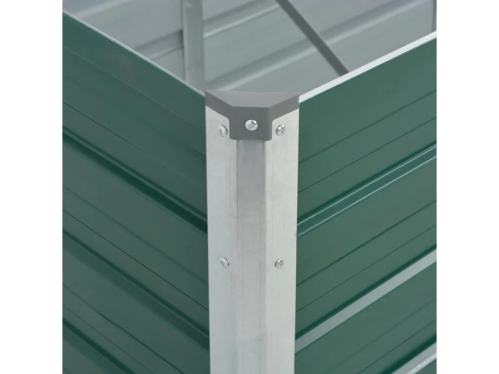 Lit surélevé de jardin Acier galvanisé 320x80x45 cm Vert