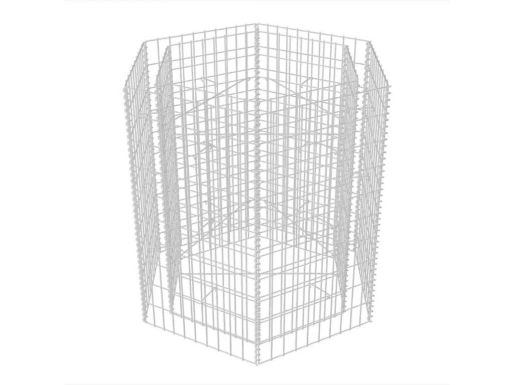 Lit surélevé à gabion hexagonale 100x90x100 cm