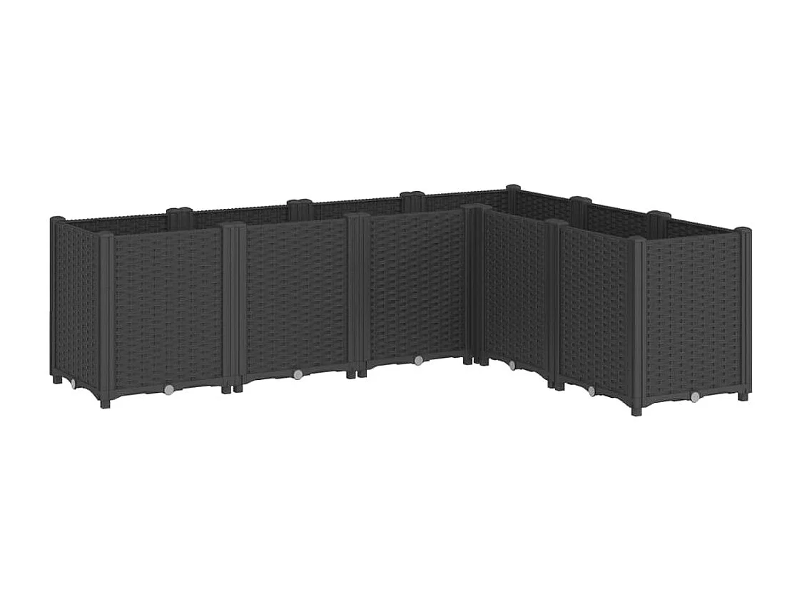 Vaso/floreira 160x120x53 cm PP preto