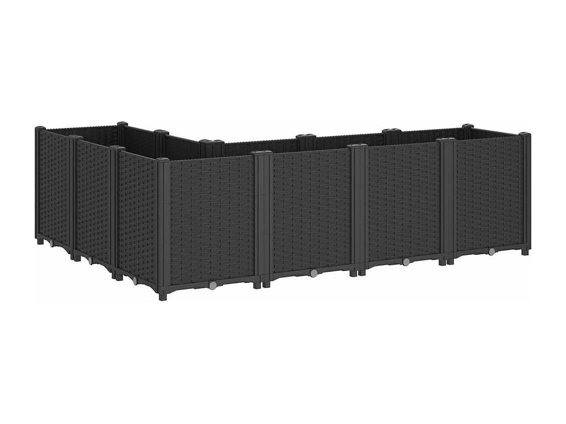 Vaso/floreira 160x120x53 cm PP preto