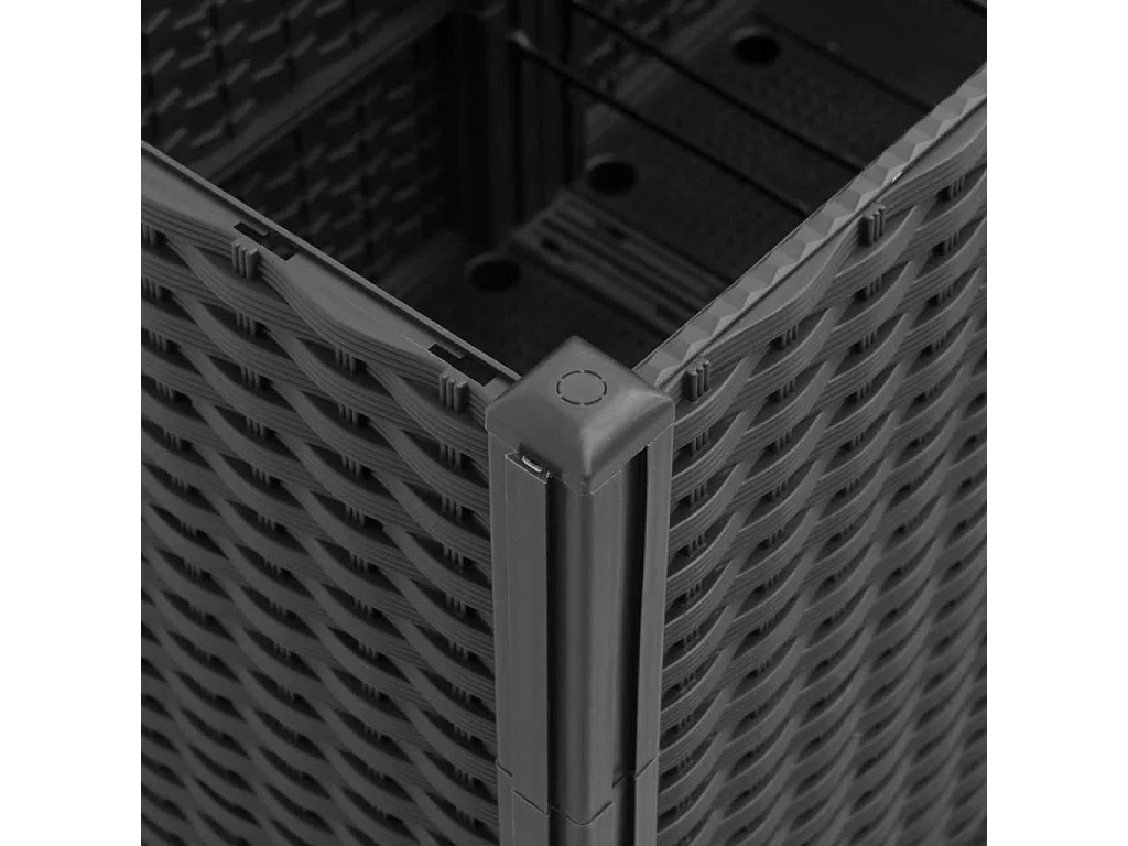 Vaso/floreira 160x120x53 cm PP preto