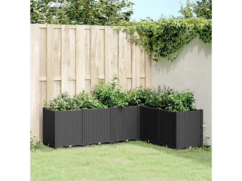 Vaso/floreira 160x120x53 cm PP preto