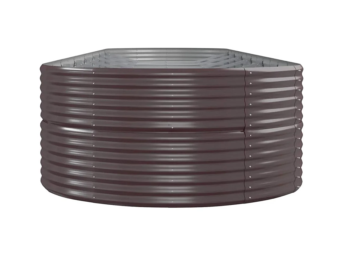 Lit surélevé de jardin Acier enduit de poudre marron